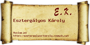 Esztergályos Károly névjegykártya