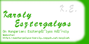 karoly esztergalyos business card